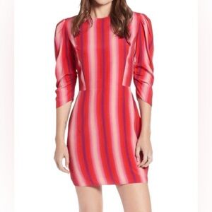 Something Navy Red Stripes Color Pop Mini Dress